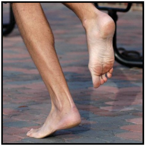 “On toes” running